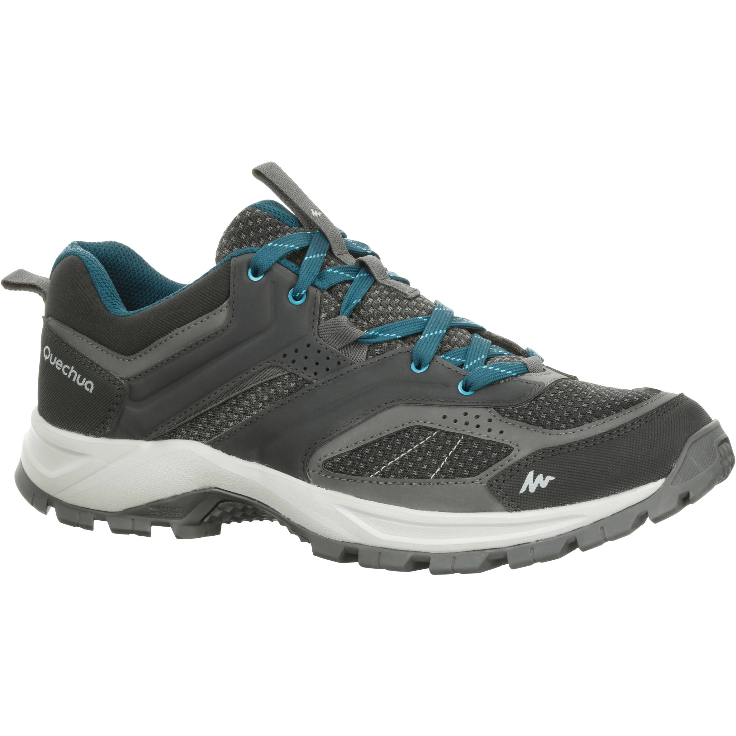 Chaussures randonnée homme Quechua MH100 – version légère / temps sec – gris-bleu – adhérence 4 mm